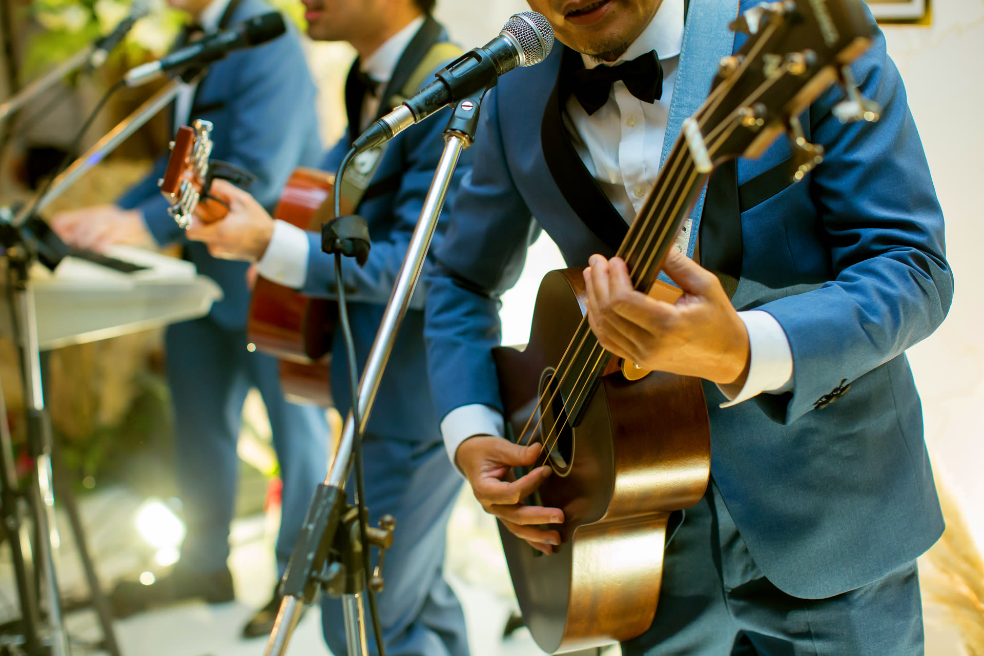 The Odd Sox International performing at a wedding